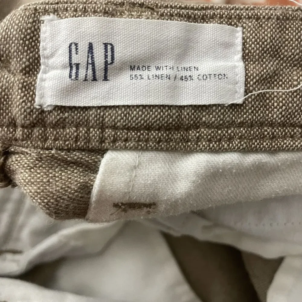 Woman’s GAP Linen Blend Brown Slim Pants Size‎ 31x32​​​​